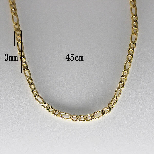 Gold-Plated Stainless Steel Curb Chain Necklaces for Women