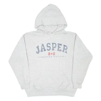 TULTEX Jasper Canadian Rockies Mens Grey Hoodie M