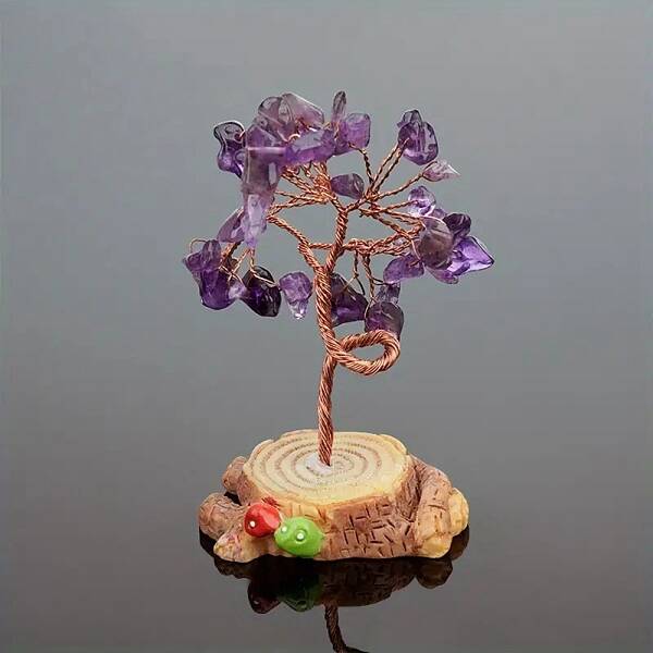 Natural Amethyst Chips Tree Decorations