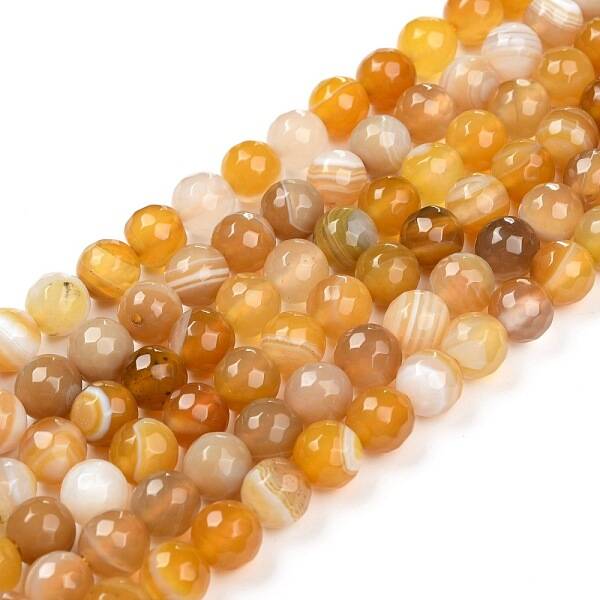 Natural Striped Agate/Banded Agate Beads Strands