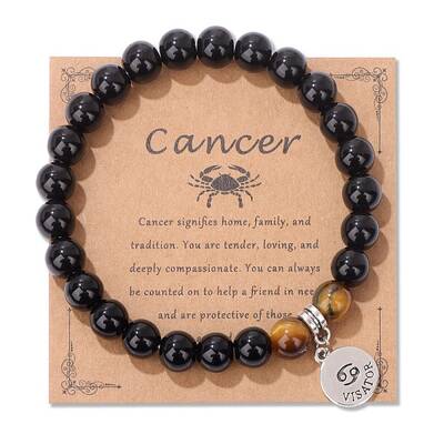 Natural Tiger Eye & Agate Beaded Stretch Bracelets