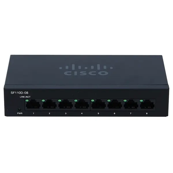 SF110D-08-UK Cisco Small Business 110 Series SF110D-08 8 x Ports 10/100Base-T Unmanaged Fast Ethernet Network Switch