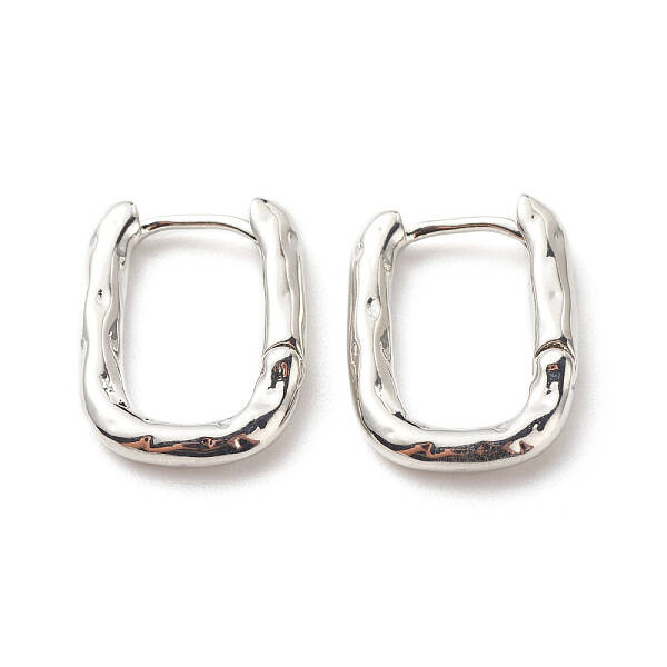 Brass Oval Hoop Earrings for Women