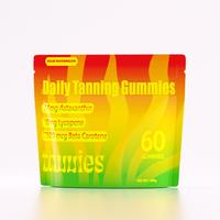Daily Tanning Gummies, Natural Tanning Supplement with Astaxanthin, Lycopene & Beta Carotene, Anti-Aging Sun Protection,Non-G...