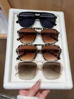 Unisex Fashionable All-match Trendy Aviator Frames Tortoiseshell Sunglasses, Trendy Styling Casual Tortoise Shell Sunglasses ...