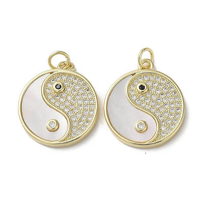 Brass Micro Pave Cubic Zirconia Pendants