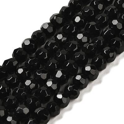 Natural Black Obsidian Beads Strands