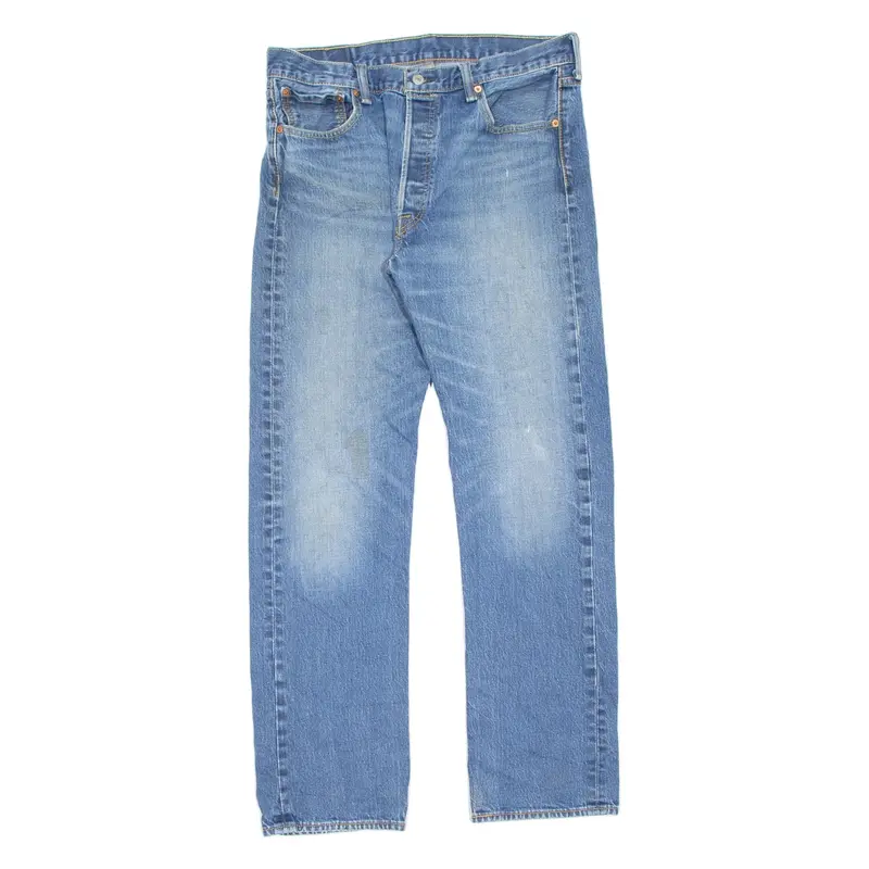 LEVI'S 501 Jeans Mens Blue Regular Straight Stone Wash W36 L34
