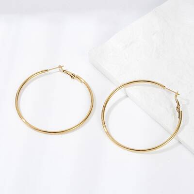 201 Stainless Steel Hoop Earrings