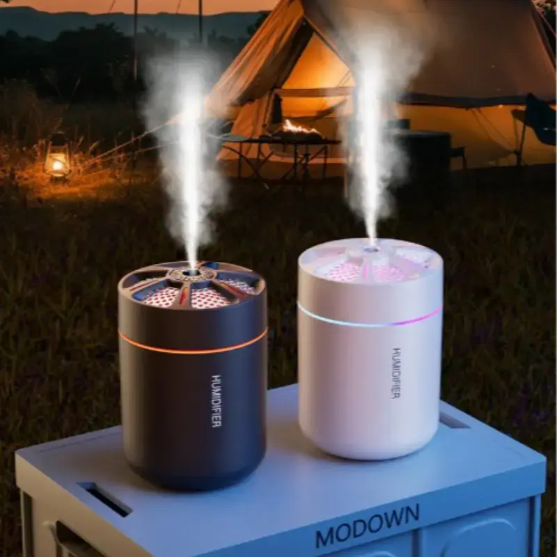 USB Powered Air Humidifier, Portable Mini Aroma Diffuser with Colorful LED Light, Silent Humidifier for Home, Bedroom, Car
