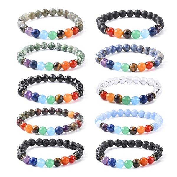 Yoga Chakra Jewelry Stretch Bracelets