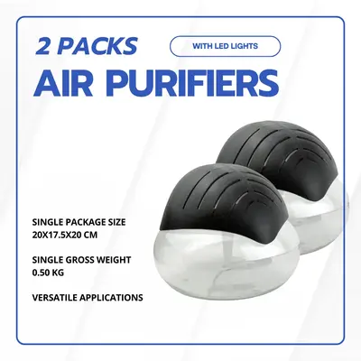 One Pack Air Purifier (Black) - Water Filter Air Washer For Home and Office - Essential Oil Aroma Diffuser With LED Night lig...