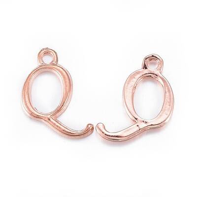 Rose Gold Plated Alloy Letter Pendants