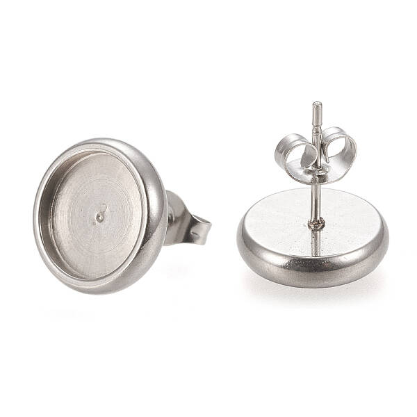 Non-Tarnish 304 Stainless Steel Stud Earring Settings