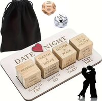 Wooden Date Night Decision Dice - Romantic Couples Wooden Dice Game Set, Portable and Creative Ideas for Adults, Ideal Love G...