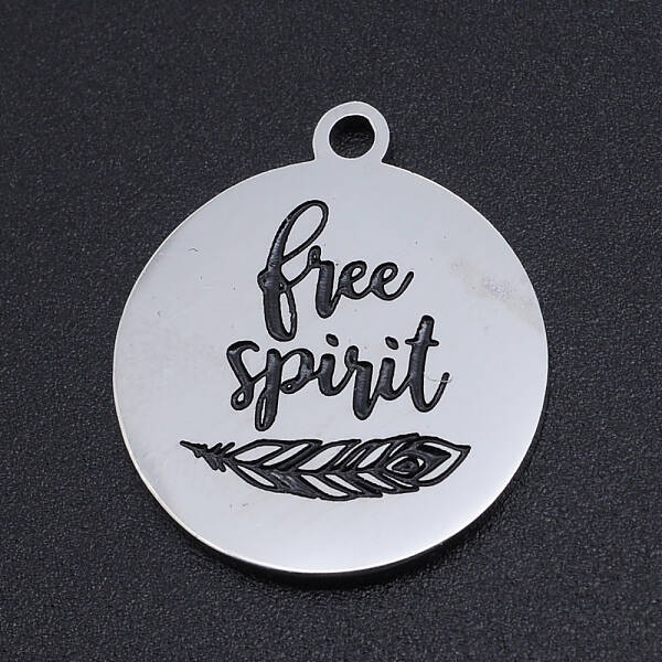 Non-Tarnish 201 Stainless Steel Etched Pendants