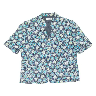 SCHNEBERGER Womens Printed Blouse Blue V-Neck Floral UK 20