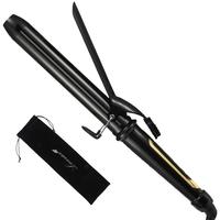 Lanvier 1.25 Inch Curling Iron, Extra Long Barrel 1 1/4 Inch Curling Iron for Medium & Long Hair up to 450°F Worldwide Dual ...