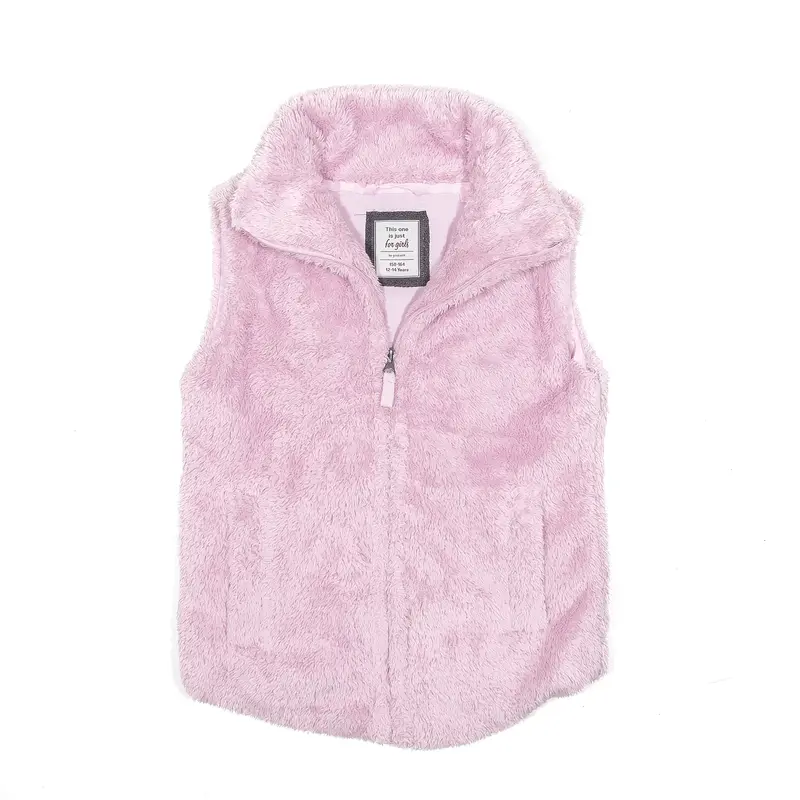 12/14 Years Faux Fur Gilet Pink Girls L