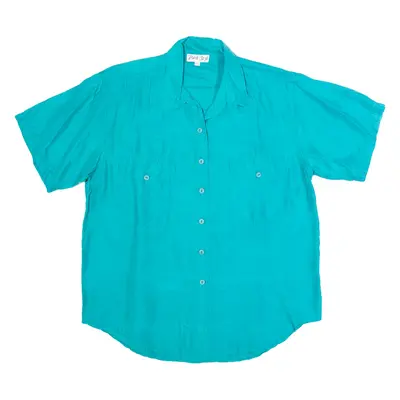 PURA SETA Womens Blouse Blue S