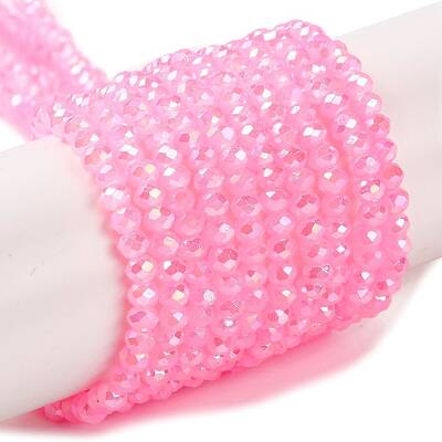Baking Electroplate Glass Beads Strands