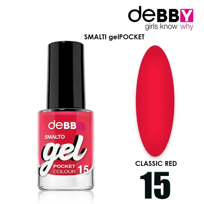 Debby pocket 15 classic red gel nail polish