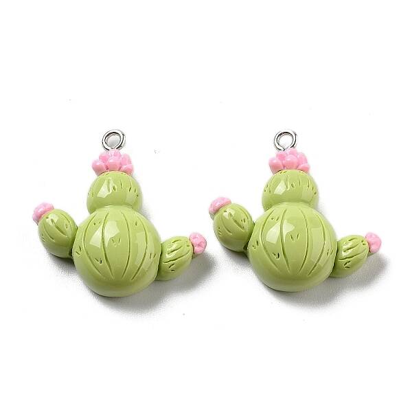 Spring Theme Opaque Resin Pendants