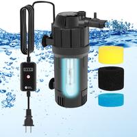 AquaMiracle U-V Aquarium Filter Fish Tank Filters Green Water Cleaning Filter Pump with Timer, Dual Mode (Aeration/Rainfall) ...