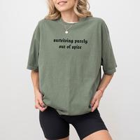 Surviving Purely Out of Spite Shirt, Sarcastic Tee, Gothic Skeleton Shirt, Funny Shirts For Women, Funny Adult Goth Graphic T...