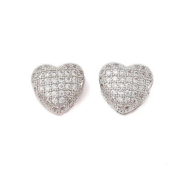 Brass Micro Pave Clear Cubic Zirconia Charms