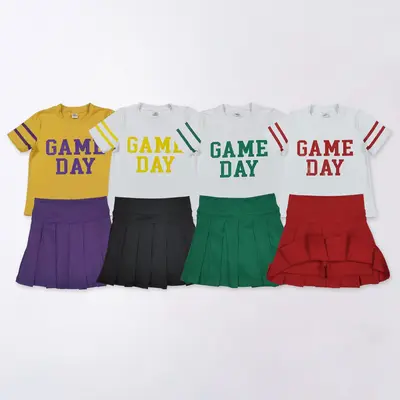 Active Game Day Football Tennis Girls Skort Set