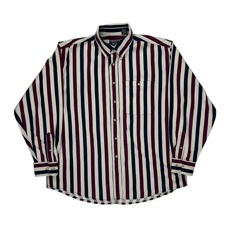 Trader Bay Striped Shirt - Large Multicoloured Cotton