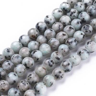 Natural Sesame Jasper/Kiwi Jasper Beads Strands