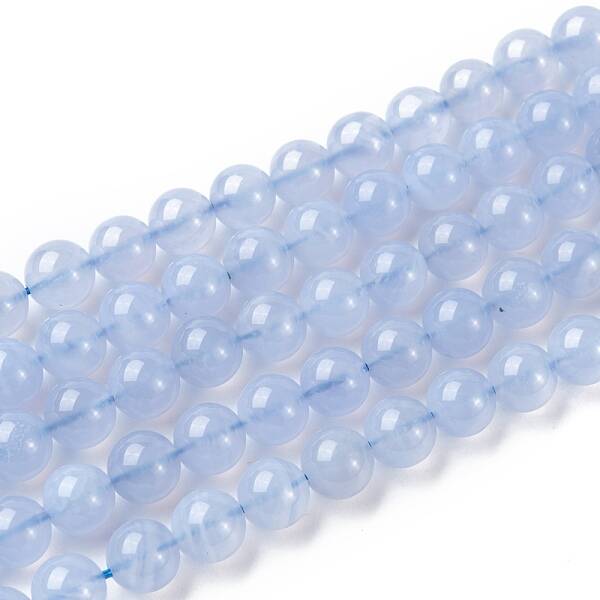 Grade AA Natural Blue Lace Agate Beads Strands