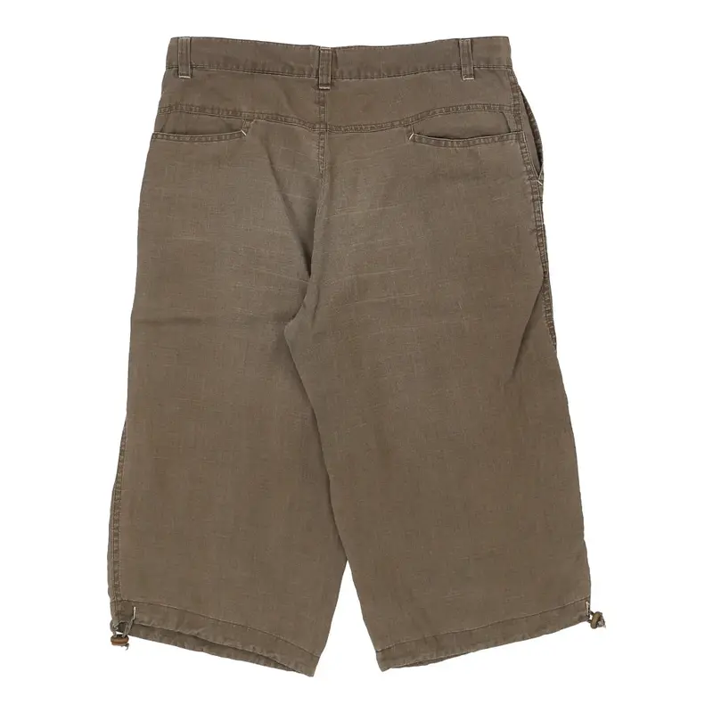 Iks Ask Shorts - 36W 19L Brown Cotton