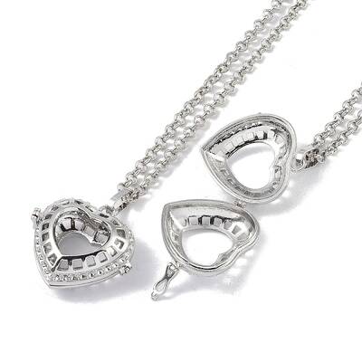 Brass Rhinestone Pendant Necklaces