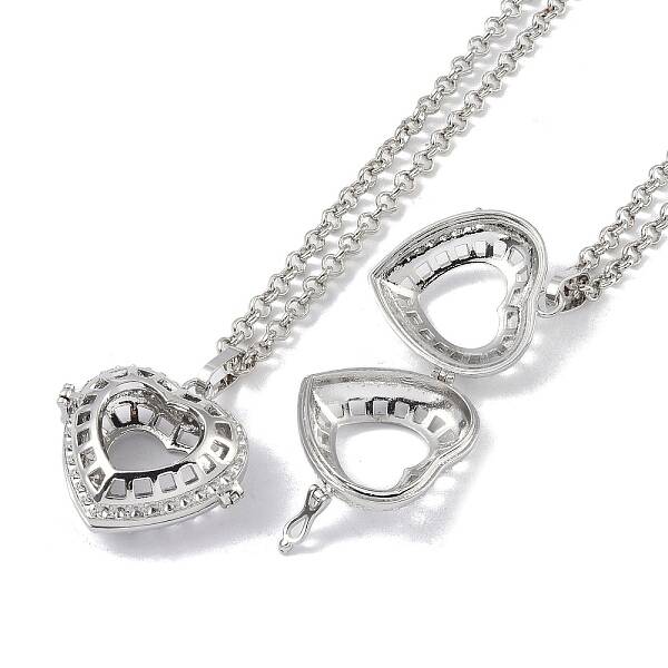 Brass Rhinestone Pendant Necklaces