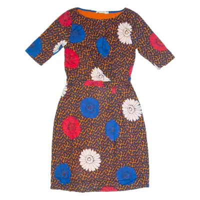 BODEN Womens Pencil Dress Blue Floral Knee Length UK 10