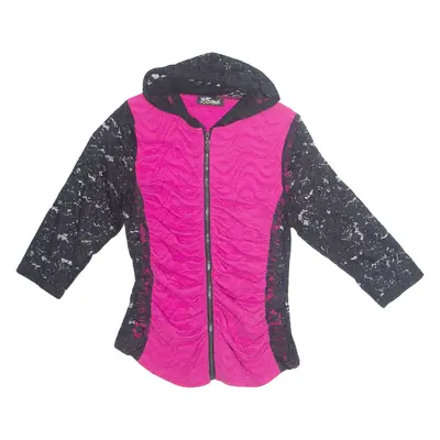 VERT DO RAGE Hooded Zip Up Womens Top Pink Long Sleeve S