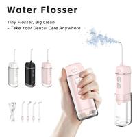 Mini Pocket Water Flosser, Portable Compact Design, Cordless Oral Irrigator with 3 Modes, Removable Tank, Waterproof for Brac...