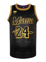 Men's Letter & Number Print Contrast Binding Basketball Jersey, Loose Casual Breathable Basketball Vest, Men's Sportswear for...