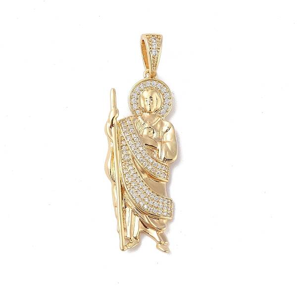 Brass Clear Cubic Zirconia Pendants
