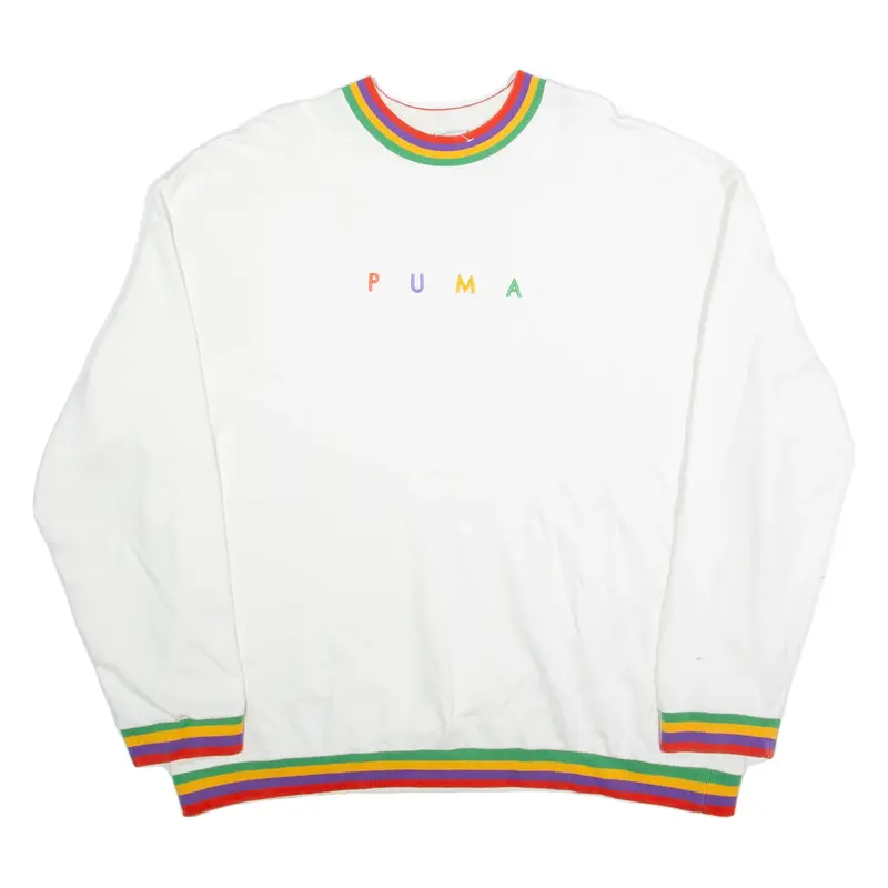 PUMA Mens Sweatshirt White 2XL