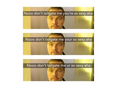 No don't tailgate me your so sexy | Bumper Sticker AND Magnet | Funny Meme Sticker | 8.7'' X 2.7'' | Waterproof Premium Quali...