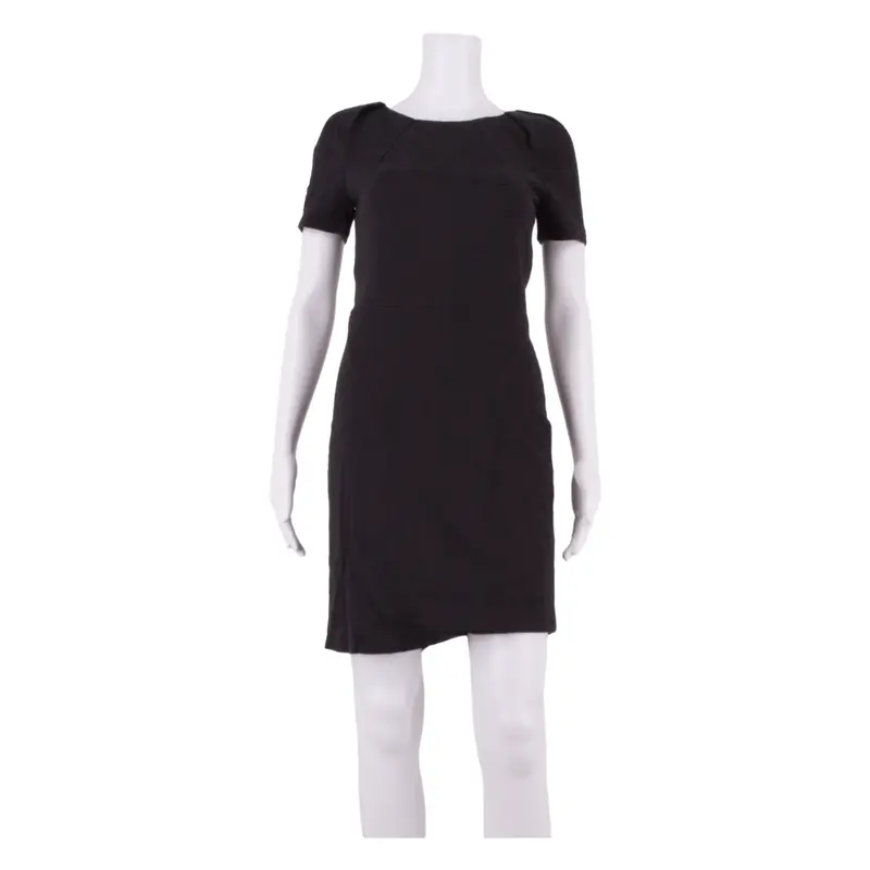 COAST Office Wear Womens Pencil Dress Black Animal Print Hi-Low UK 8