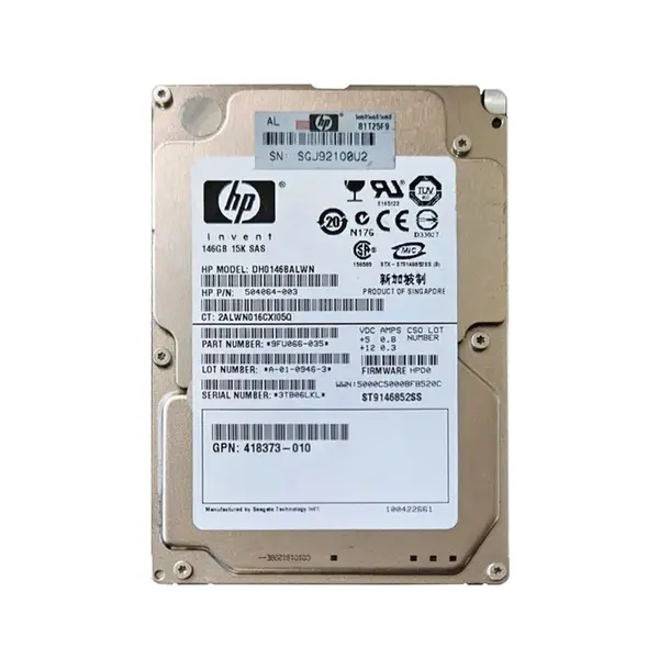 504064R-003 HP 146GB 3Gb/s SAS 15000 2.5-inch Hard Drive