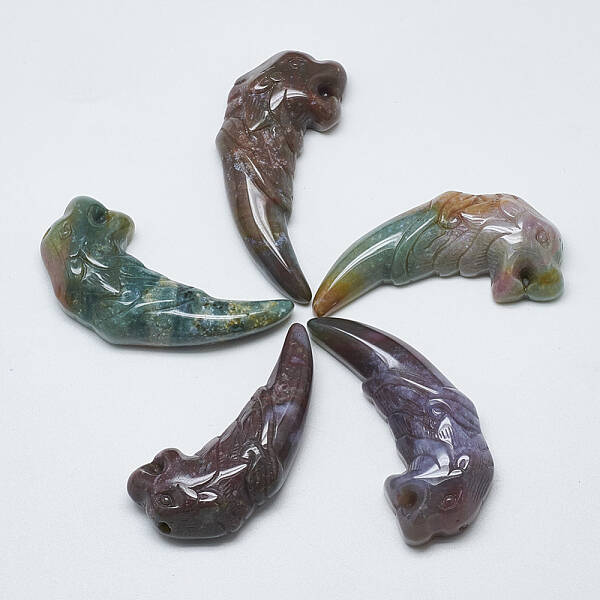 Natural Indian Agate Big Pendants
