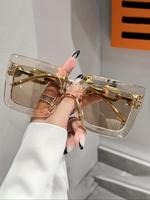 Summer Unisex Simple Modern Glasses for Women & Men, Trendy Casual 2025 Square Glasses for Everyday Use, Fashion Cool Male & ...