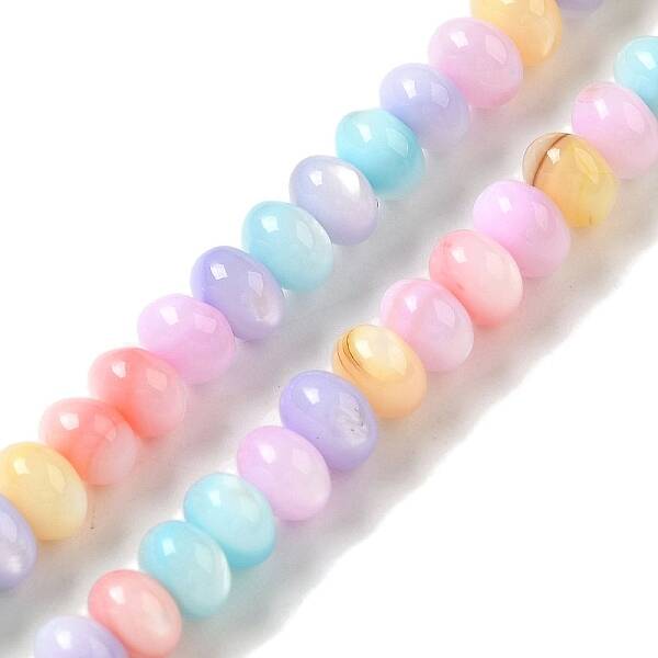 Rainbow Color Dyed Natural Freshwater Shell Beads Strands