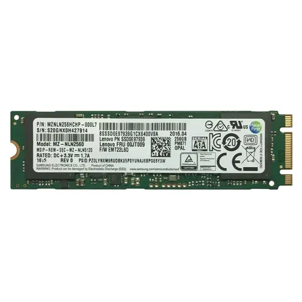 SSD0E97939 Lenovo 256GB Triple-Level Cell SATA 6Gb/s M.2 2280 Solid State Drive
